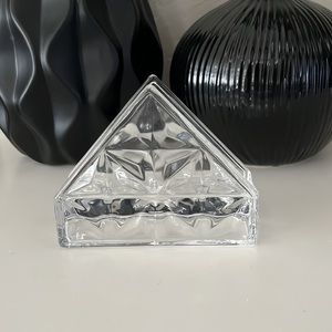 NWT CB2 APEX LETTER HOLDER BEVELED GLASS